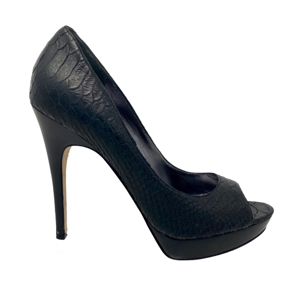 VIA SPIGA Elora Snake Peep-Toe Stilettos, size 8.5
